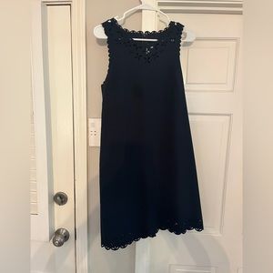 J. Crew Scalloped Cut Out Navy Dress - Size 8